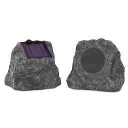 Innovative Technology™ Solar Charging Bluetooth® Outdoor Rock Speakers (Set of 2)