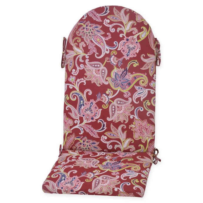 Jacobean Outdoor Adirondack Chair Cushion in Berry Bed Bath & Beyond