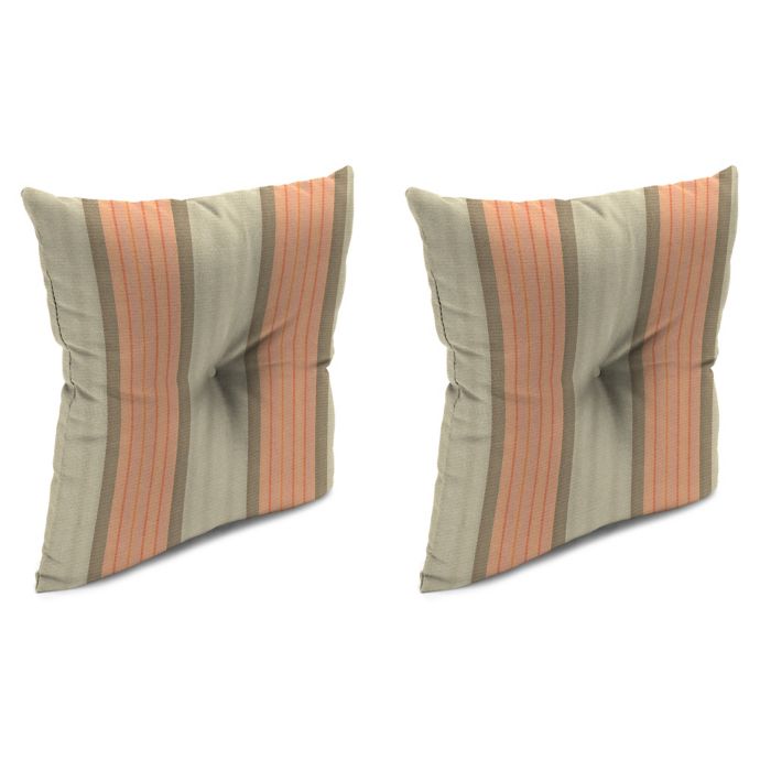 Outdoor Tufted 16 Inch Square Throw Pillows In Sunbrella Cove