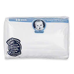 Gerber® 10-Pack Gauze Prefolded Cotton Diapers with Pads