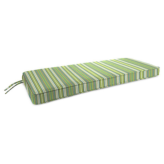 Alternate image 1 for Stripe 18-Inch x 48-Inch 2-Person Bench Cushion in Sunbrella® Foster Surfside