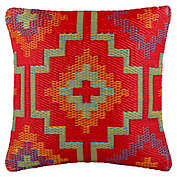 Fab Habitat Lhasa Indoor/Outdoor 16.5-Inch Square Accent Pillow in Orange/Violet
