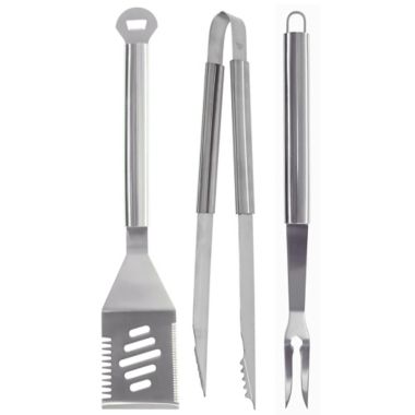 Mr. Bar-B-Q® 3-Piece BBQ Tool Set with Stainless Steel Handles | Bed ...