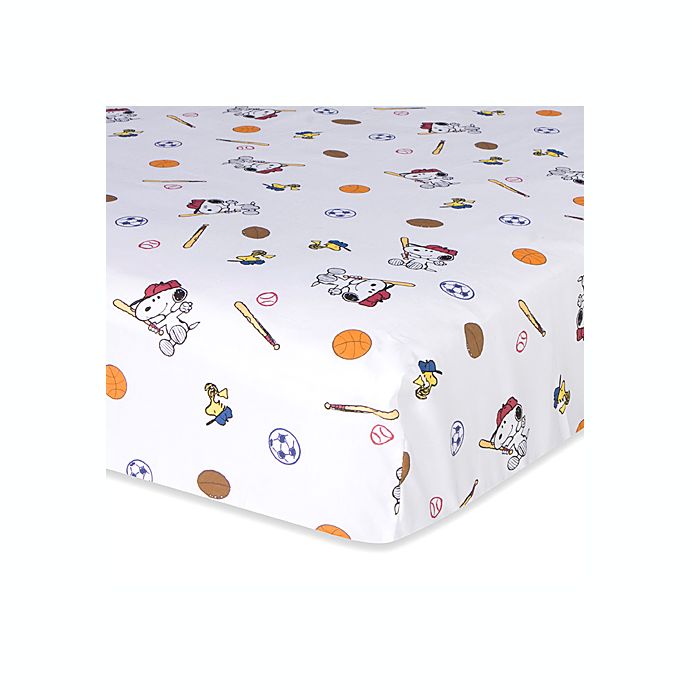 Lambs Ivy Team Snoopy Crib Sheet Bed Bath Beyond