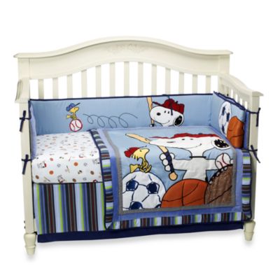 snoopy crib bumper