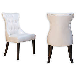 Chic Home Faux Leather Upholstered Dining Chairs (Set of 2)