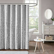 Intelligent Design Zoey Shower Curtain in Grey/Silver