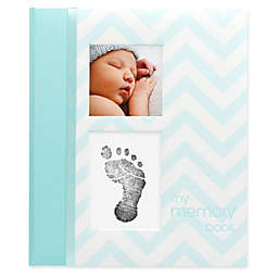 Pearhead® Chevron "My Memory Book" Baby Book in Aqua