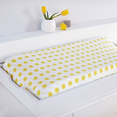 Hello Spud Organic Cotton Happy Sun Changing Pad Cover in Yellow. View a larger version of this product image.