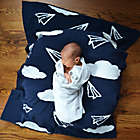 Alternate image 6 for Hello Spud Paper Airplanes Chenille Knit Blanket in Navy