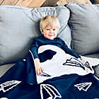 Alternate image 7 for Hello Spud Paper Airplanes Chenille Knit Blanket in Navy