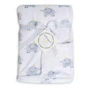 Hello Spud Elephant Plush Baby Blanket in Grey