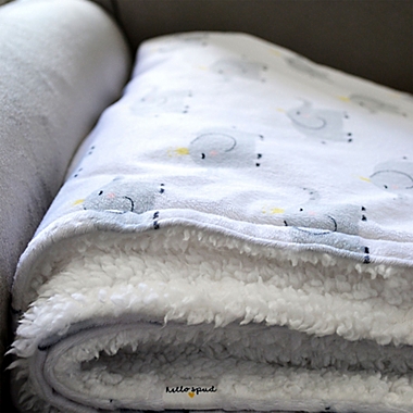 Hello Spud Elephant Plush Baby Blanket in Grey. View a larger version of this product image.