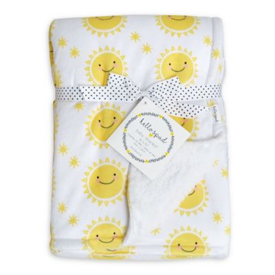 Hello Spud Sun Plush Baby Blanket in Yellow