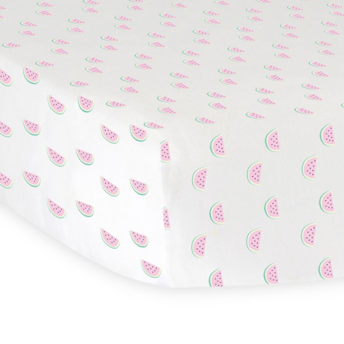 Hello Spud Watermelon Organic Cotton Jersey Fitted Crib Sheet In Pink Bed Bath Beyond