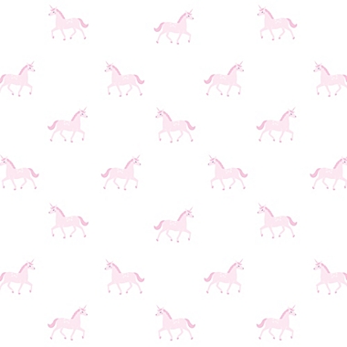 Hello Spud Unicorns Organic Cotton Jersey Fitted Crib Sheet in Pink. View a larger version of this product image.