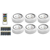 Brilliant Evolution 3-Inch LED Wireless Puck Lights with Remote (Set of 6)