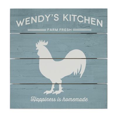 Farmhouse Kitchen 12-Inch Square Wood Slat Sign