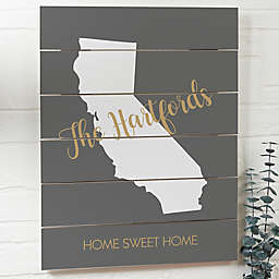 State Pride 20-Inch x 16-Inch Wood Slat Sign