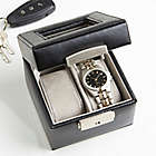 Alternate image 1 for Leather 2 Slot Personalized Watch Box