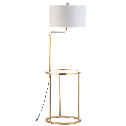 Light Floor Lamp Side Table In Gold, Floor Lamp Next To Side Table
