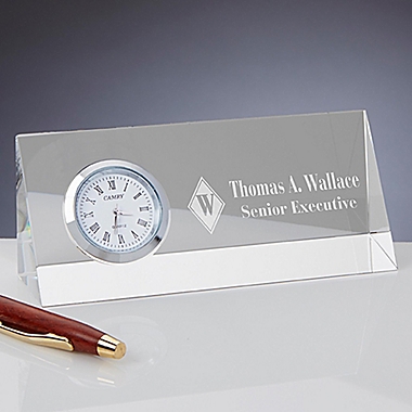 Executive Crystal Triangle Side Clock. View a larger version of this product image.