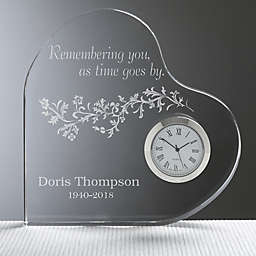 Remembering You Engraved Heart Clock