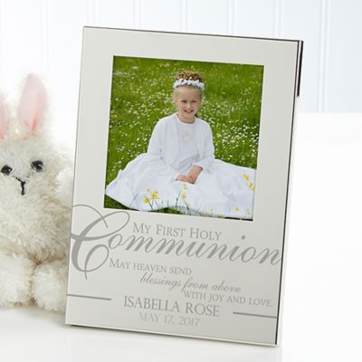 My First Holy Communion 4.5-Inch x 6.5-Inch Picture Frame in Silver