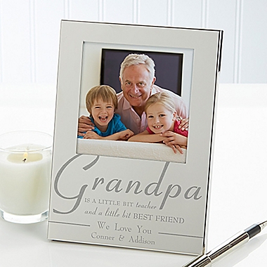 For My Grandpa 4.5-Inch x 6.5-Inch Picture Frame in Silver. View a larger version of this product image.