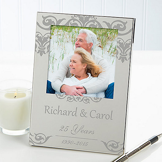Alternate image 1 for Anniversary Memories 4.5-Inch x 6.5-Inch Picture Frame in Silver