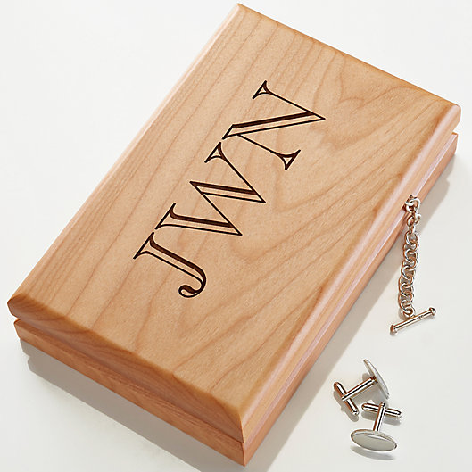 Alternate image 1 for Gentlemen's Choice Engraved Wood Valet Box