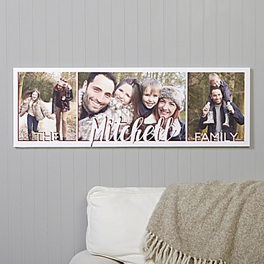 Family Photos 36-Inch x 12-Inch Canvas Print. View a larger version of this product image.