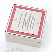 Pretty in Pink Monogrammed Jewelry Box