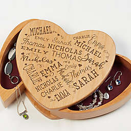 Close To Her Heart Wooden Heart Jewelry Box