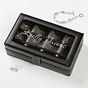 For Her Leather 12-Slot Accessory Box in Black