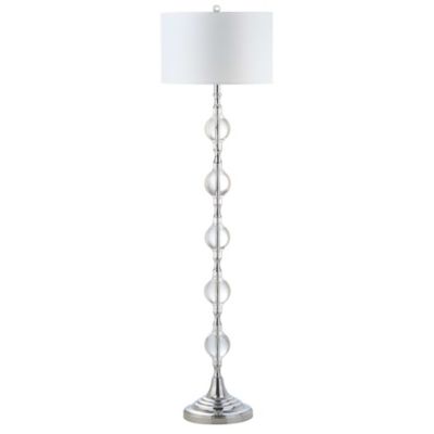 silver standing lamp
