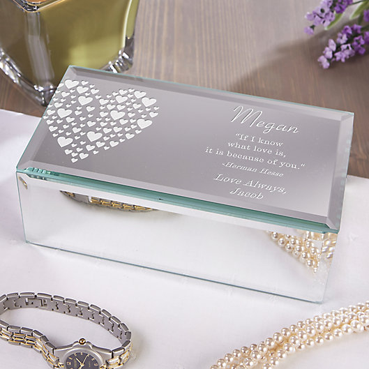 Alternate image 1 for Love Is Kind Engraved Mirrored Storage Box