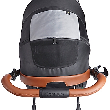 Contours&reg; Curve Double Stroller in Jet Black. View a larger version of this product image.