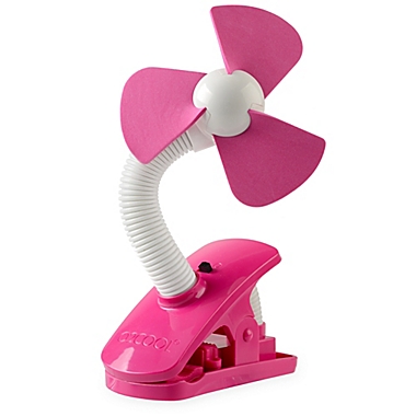 O2COOL&reg; 4-Inch Stroller Clip Fan in Raspberry. View a larger version of this product image.