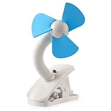 O2COOL&reg; 4-Inch Stroller Clip Fan in Light Blue. View a larger version of this product image.