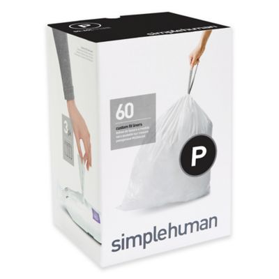 simplehuman&reg; Code P 50-60 Liter Custom Fit Liners