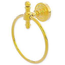 Allied Brass Retro Dot Collection Towel Ring in Polished Brass