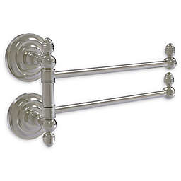 Allied Brass Que New Collection 2 Swing Arm Towel Rail Satin Nickel