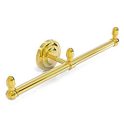 Allied Brass Que New Collection 2 Arm Guest Towel Holder in Polished Brass