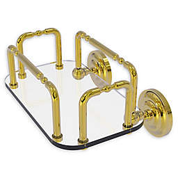 Allied Brass Que New Wall Mounted Guest Towel Holder in Polished Brass