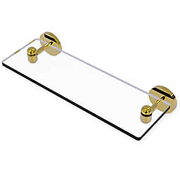 Allied Brass Tango 16-Inch Glass Wall Shelf in Polished Brass