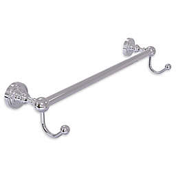 Allied Brass Dottingham 24-Inch Towel Bar with Hooks in Polished Chrome