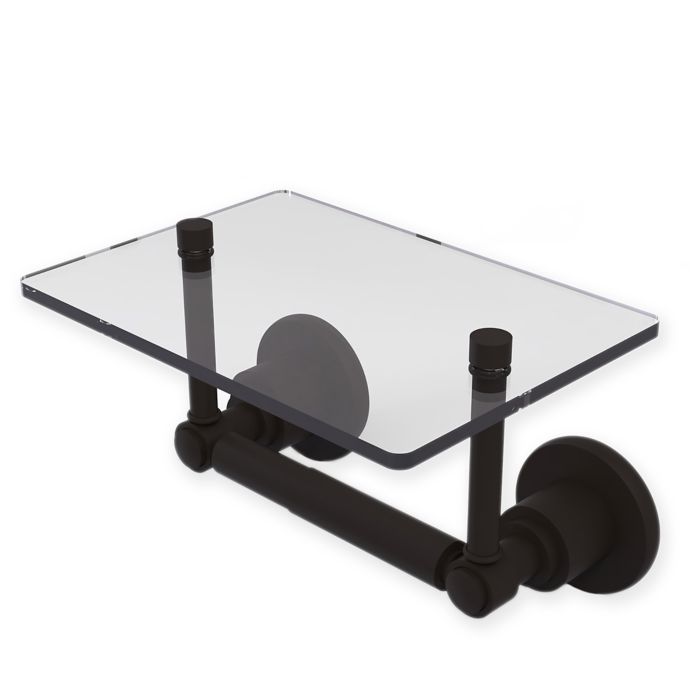 Allied Brass Washington Square Toilet Paper Holder With Glass