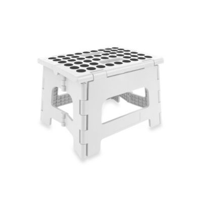 folding white stool