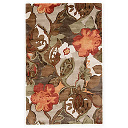 Jaipur Blue Collection Floral 8-Foot x 10-Foot Area Rug in Brown/Orange